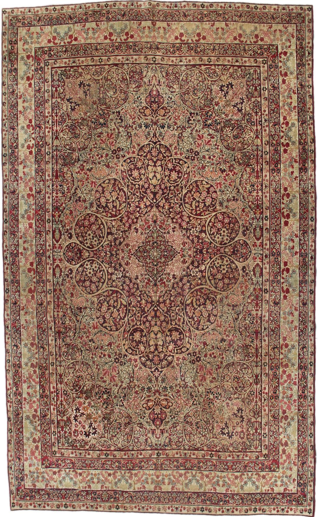 8'x11' Antique Persian Rug | 19th C. Kermanshah Rug