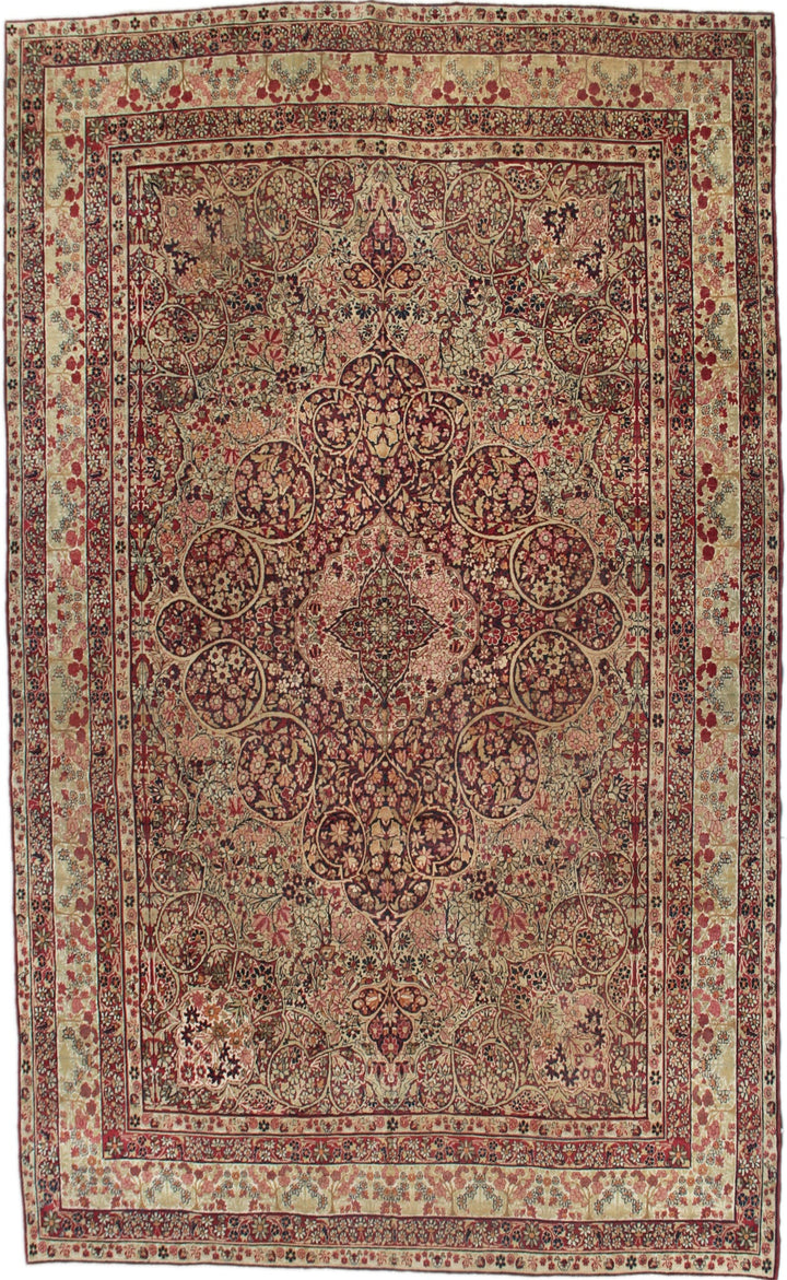 8'x11' Antique Persian Rug | 19th C. Kermanshah Rug