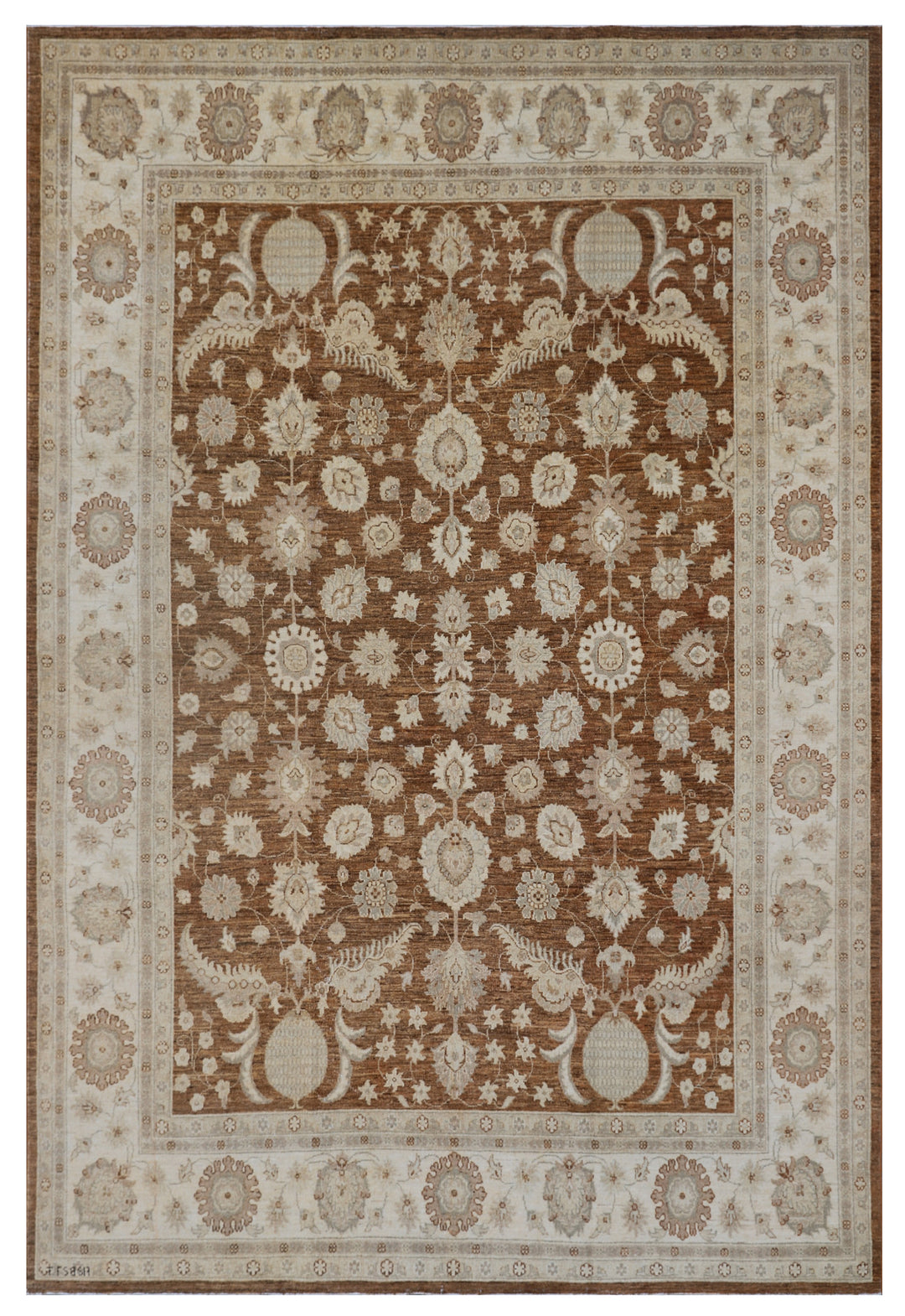 8'x11' Hand-Knotted Ariana Tabriz Rug | Floral Persian Design