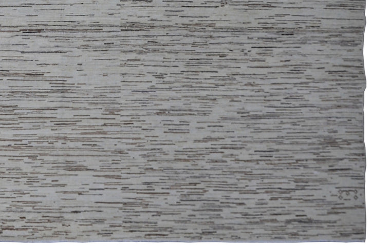 8'x11' Hand-Knotted Geometric Stria Rug | Ariana Modern Collection | Organic Wool