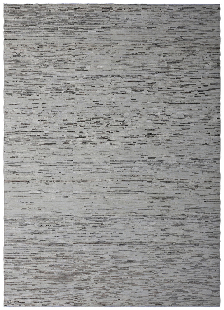 8'x11' Hand-Knotted Geometric Stria Rug | Ariana Modern Collection | Organic Wool