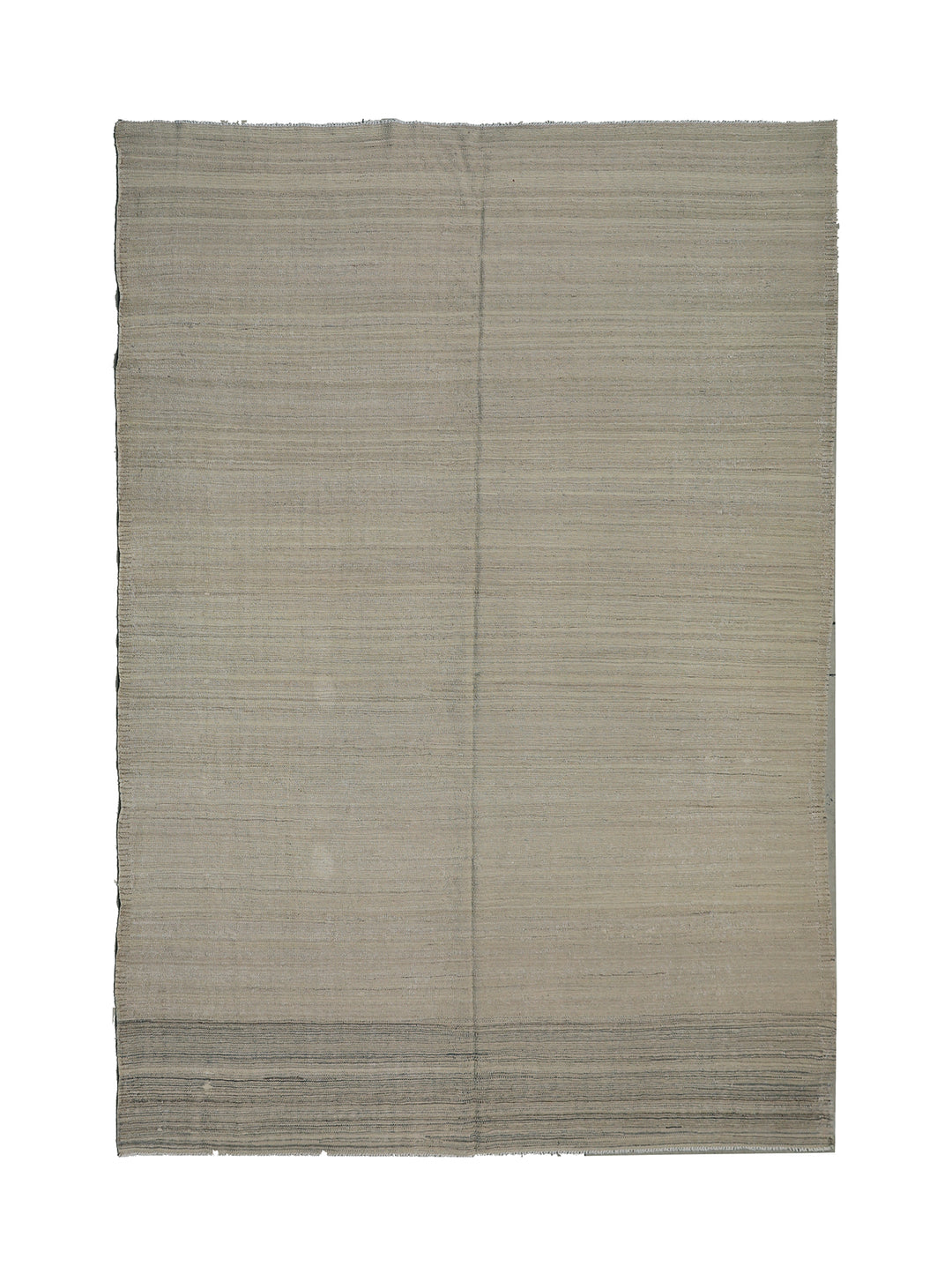 Textured rug with horizontal stripes on a white background