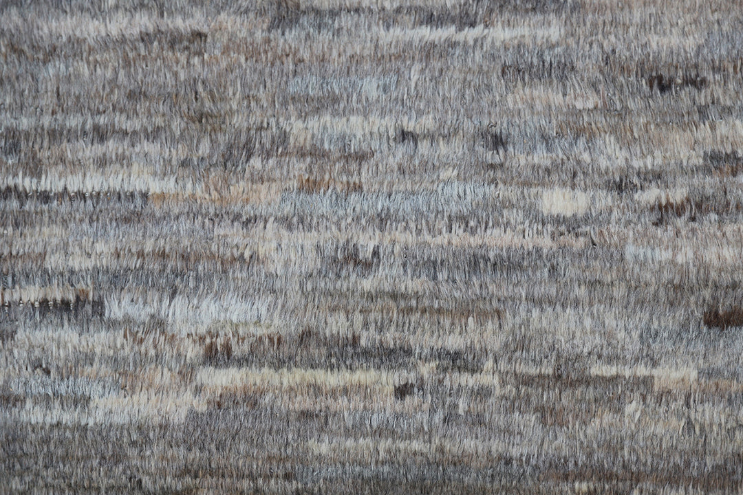 8'x12' Ariana Moroccan Grey Brown Hand Knotted Barchi Rug