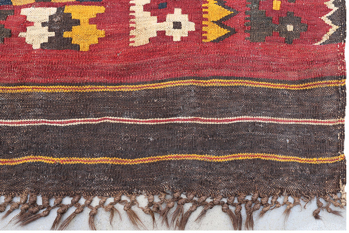 8'x15' Vintage Tribal Afghan Maimana Kilim Rug