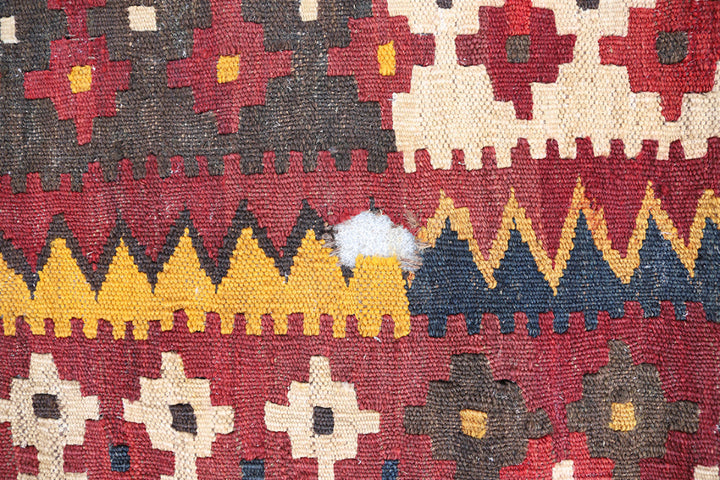 8'x15' Vintage Tribal Afghan Maimana Kilim Rug