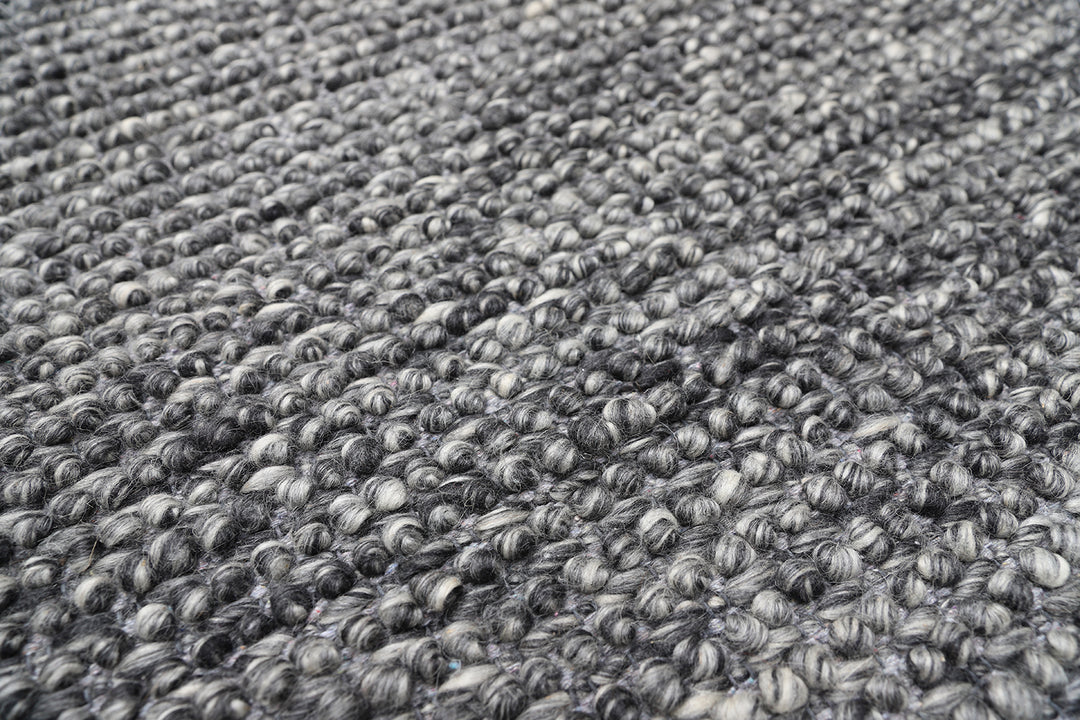 8'x8' Round Rug | Ariana Modern Grey Hand Woven Loop Round Rug