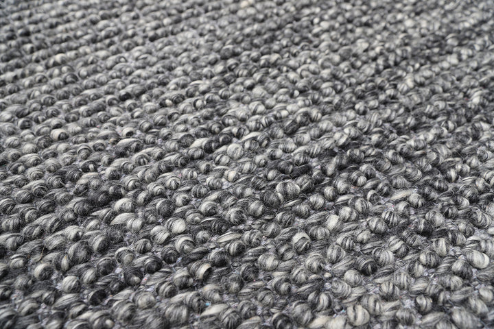 8'x8' Round Rug | Ariana Modern Grey Hand Woven Loop Round Rug