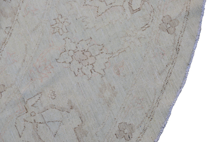 8'x8' Round Rug | Ariana Agra Design Ivory Blue Round Rug