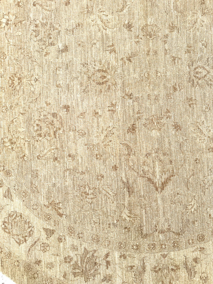 8'x8' Round Wool Rug |Ariana Traditional | Earth Tone Floral Rug