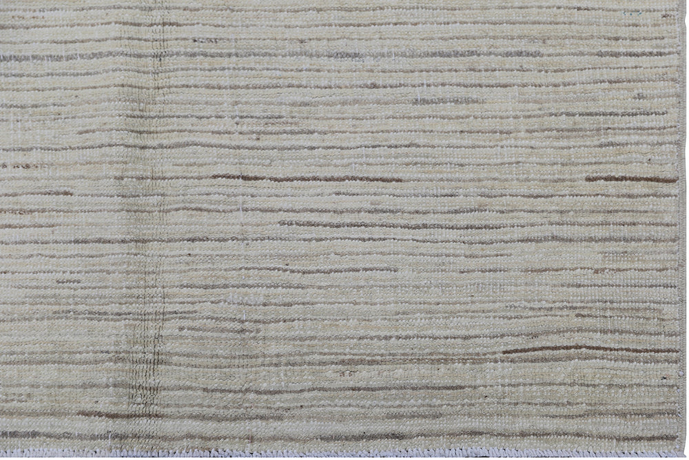 8'x9' Hand-Knotted Afghan Modern Stria Rug | Organic Wool | Modern Rug