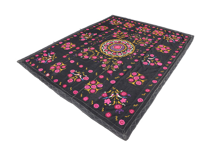 8'x9' Vintage Uzbek Embroidered Suzani Textile