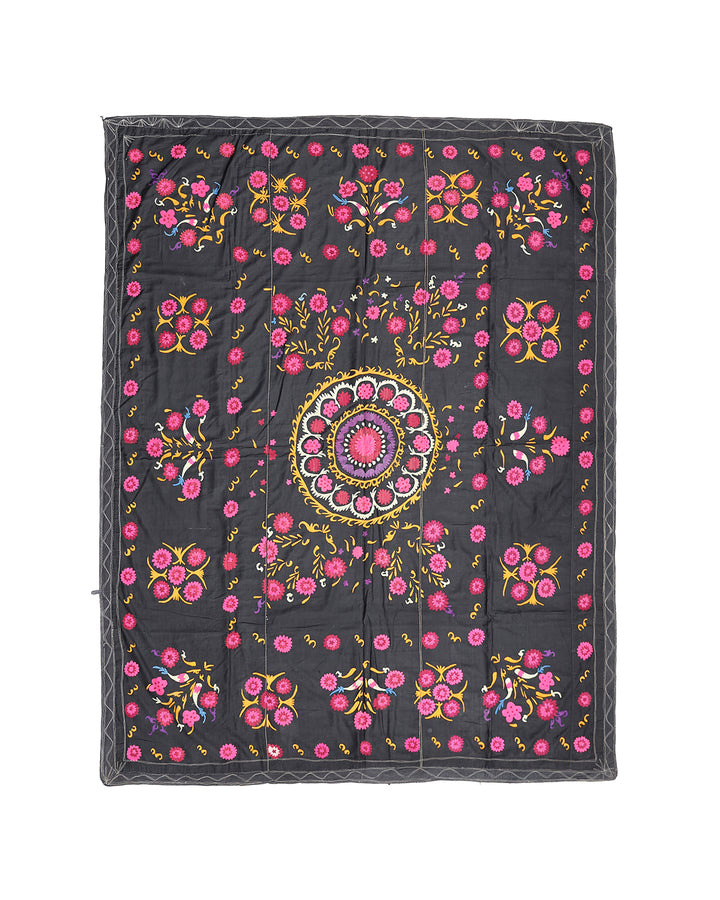 8'x9' Vintage Uzbek Embroidered Suzani Textile