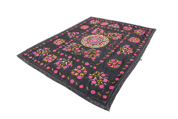 8'x9' Vintage Uzbek Embroidered Suzani Textile