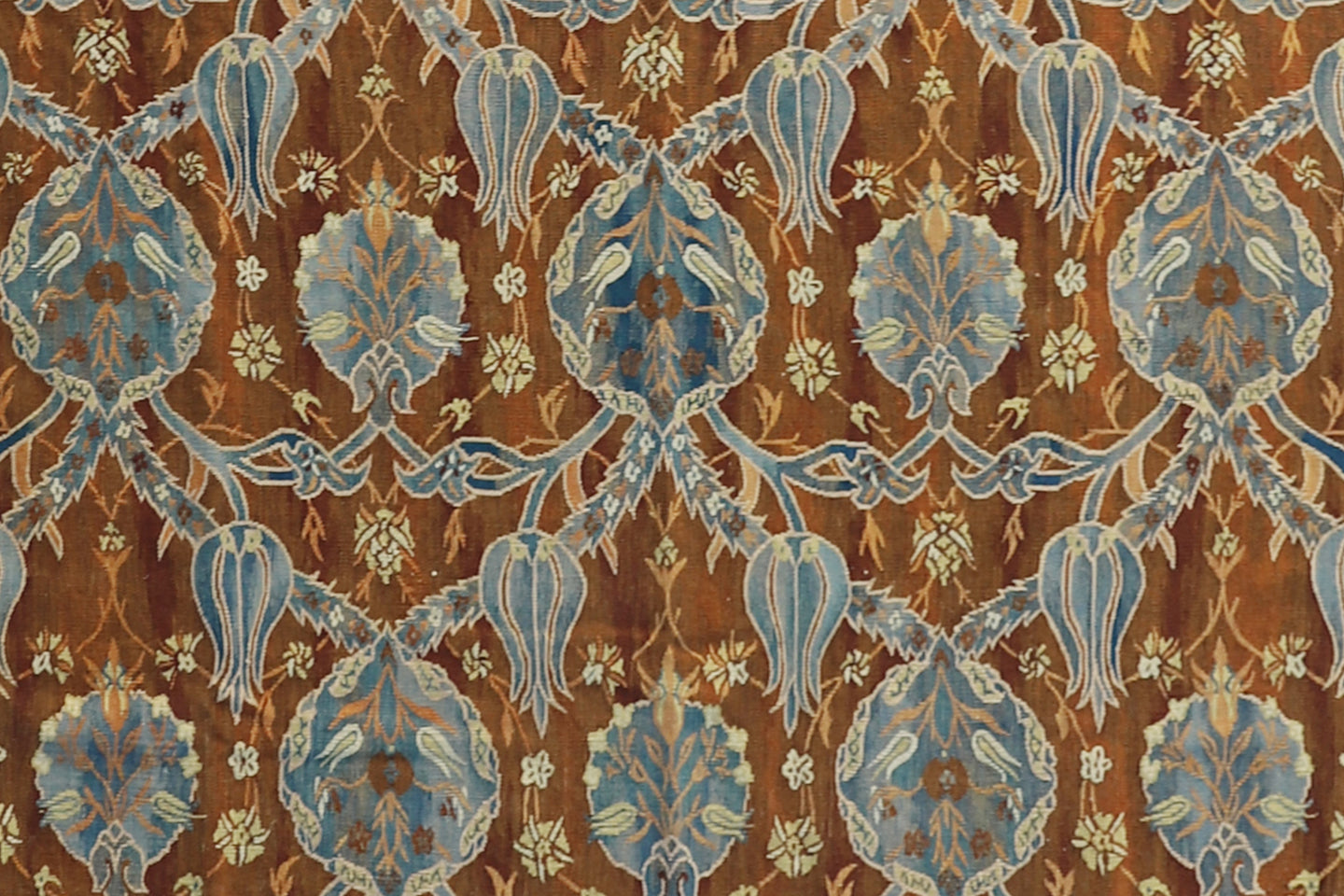 8'x10' Brown Ottoman Design Aubusson Flatweave Ariana Kilim Collection
