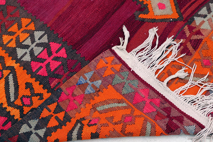 5'x12' Vintage Persian Kilim Rug | Tribal Kilim | Colorful Flatweave Rug