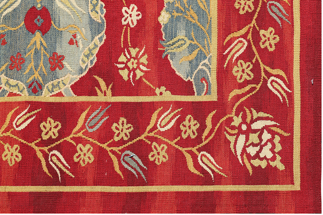 10x13 Red Ottoman Design Aubusson Flatweave Ariana Kilim Collection