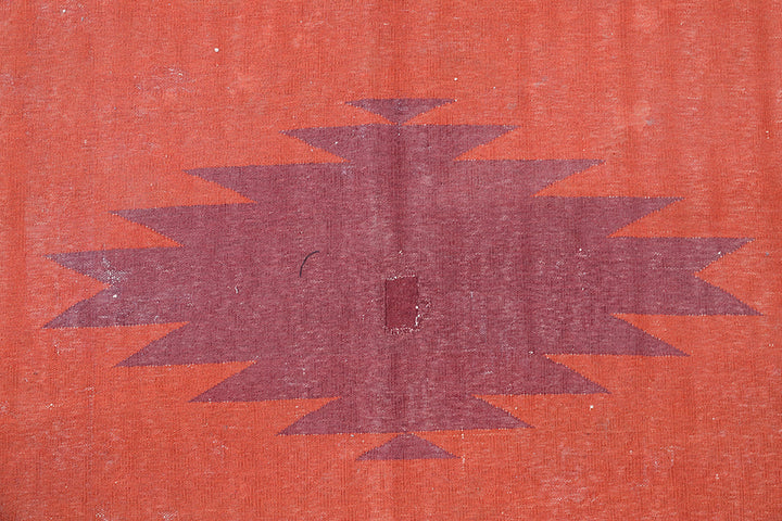 5'x8' Tribal Kilim | Terracotta | Geometric Design Rug