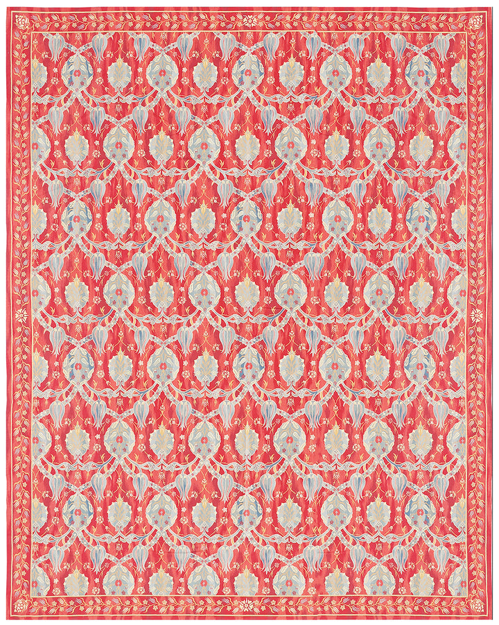 Turkish Ottoman Design | Large Red Wool Kilim