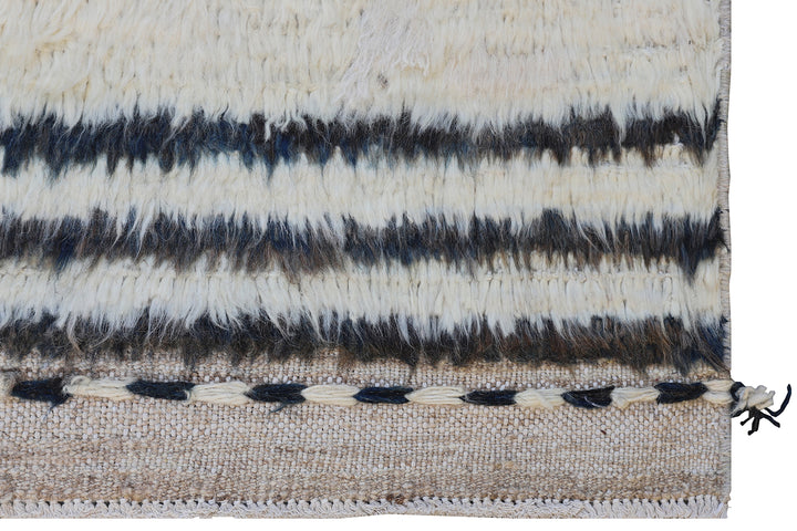 9'x10' Moroccan Style| Ivory & Brown| Barchi Wool Area Rug