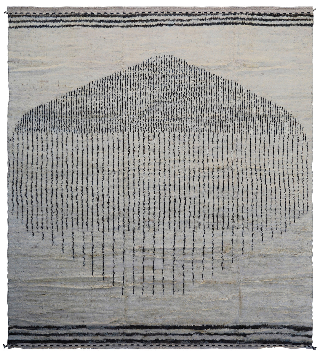 9'x10' Moroccan Style| Ivory & Brown| Barchi Wool Area Rug