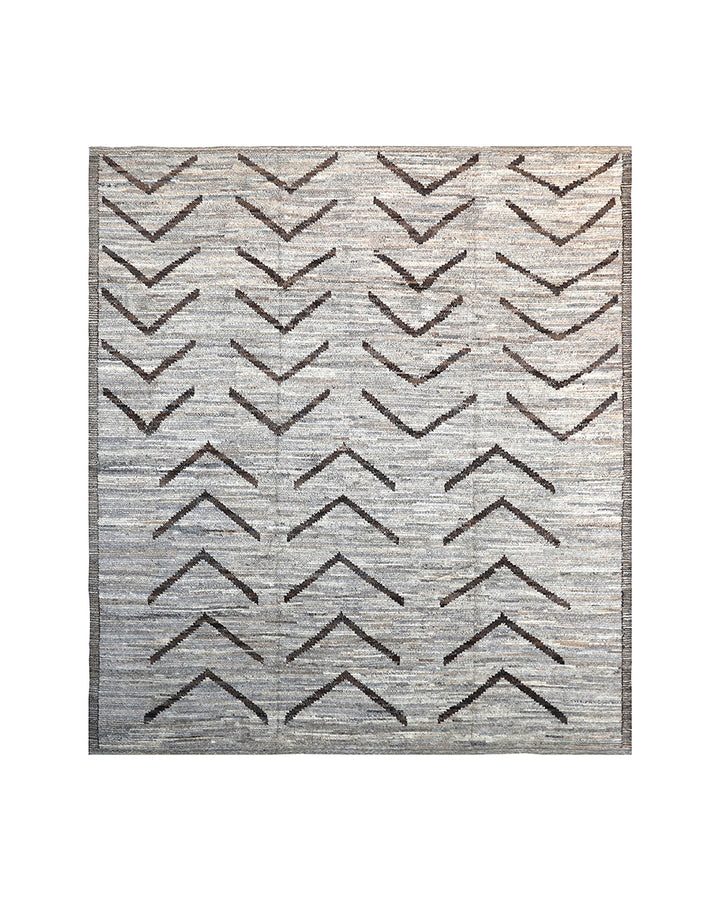 9'x10' Moroccan Style |Taupe Brown |Hand Knotted Barchi Area Rug