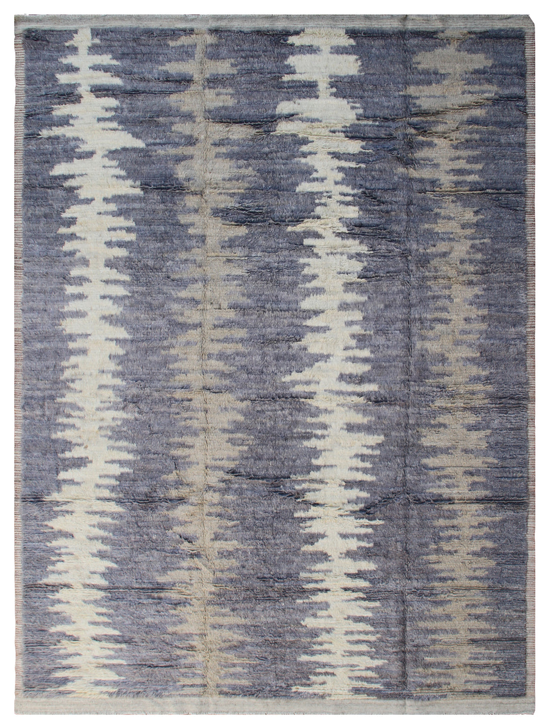 9'x11' Ariana Moroccan Purple Gray Ivory Tan Barchi Wool Area Rug