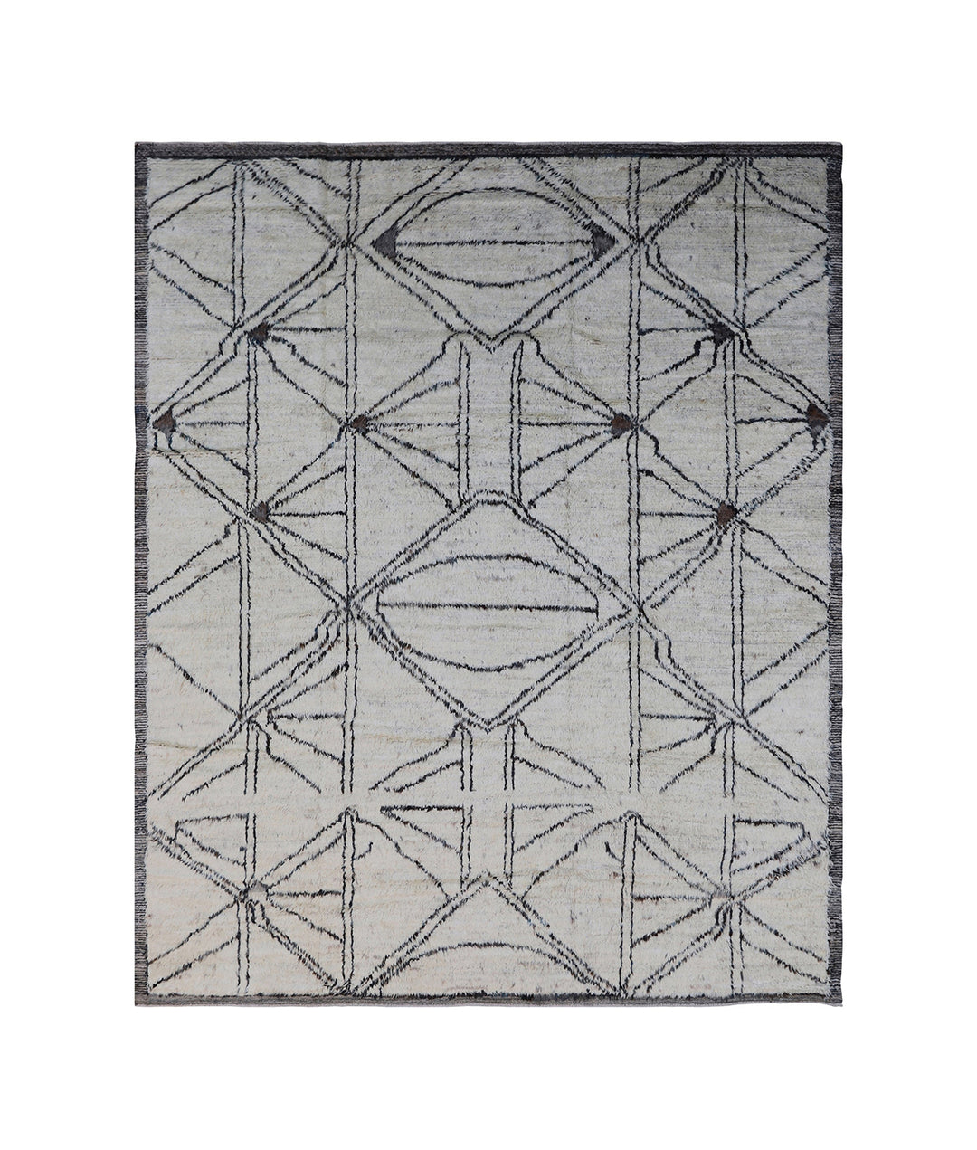 9'x11' Ariana Moroccan Style | Cream Brown | Barchi Hand Knotted Area Rug
