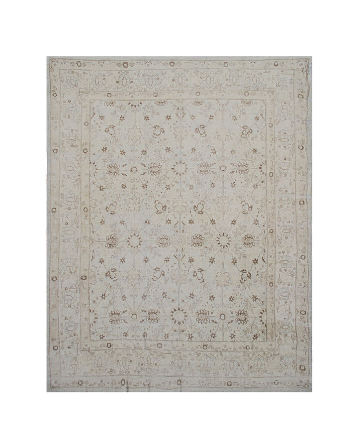 9'x11' Fine Afghan Tabriz Haji Jalili Rug | Hand-Knotted Wool & Silk