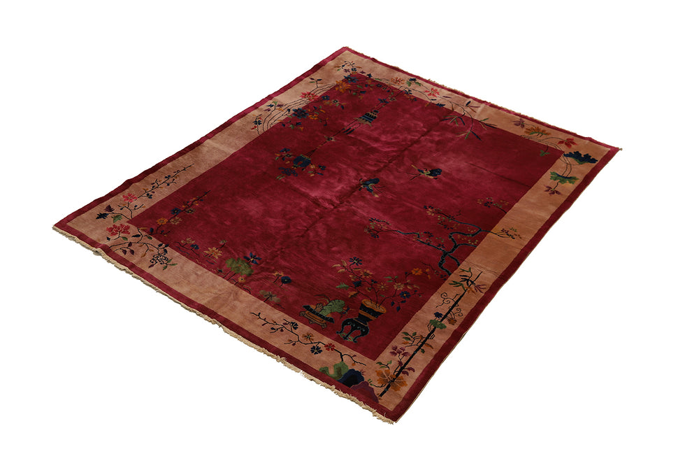 9'x11' Vintage Chinese Art Deco | Nicols Deco Wool Rug