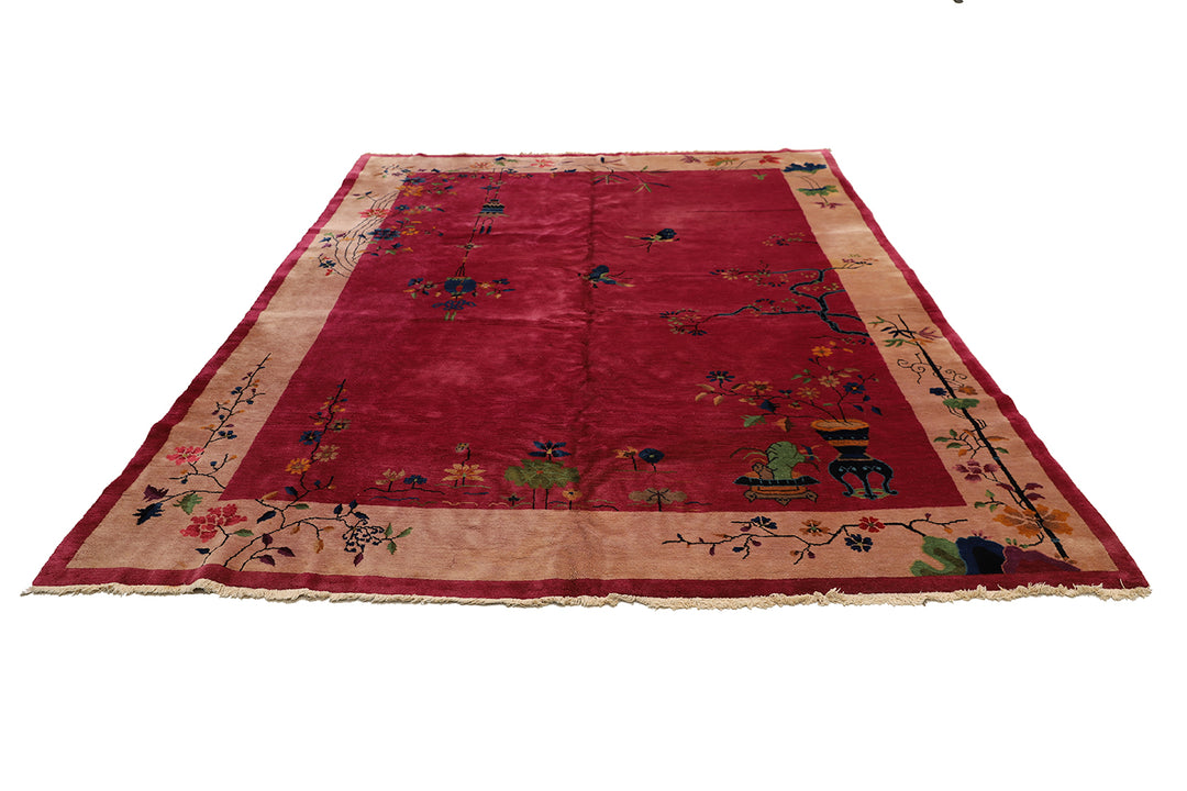 9'x11' Vintage Chinese Art Deco | Nicols Deco Wool Rug