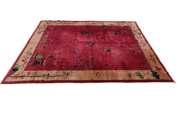 9'x11' Vintage Chinese Art Deco | Nicols Deco Wool Rug