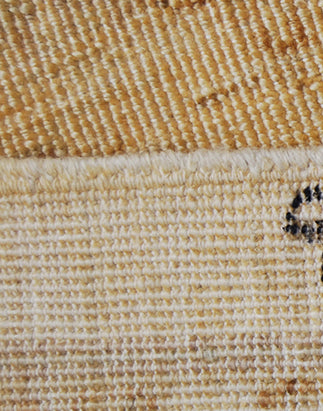 9'x12' Afghan Zigler Rug – Hand-Knotted | Gold & Ivory Floral | Organic Wool