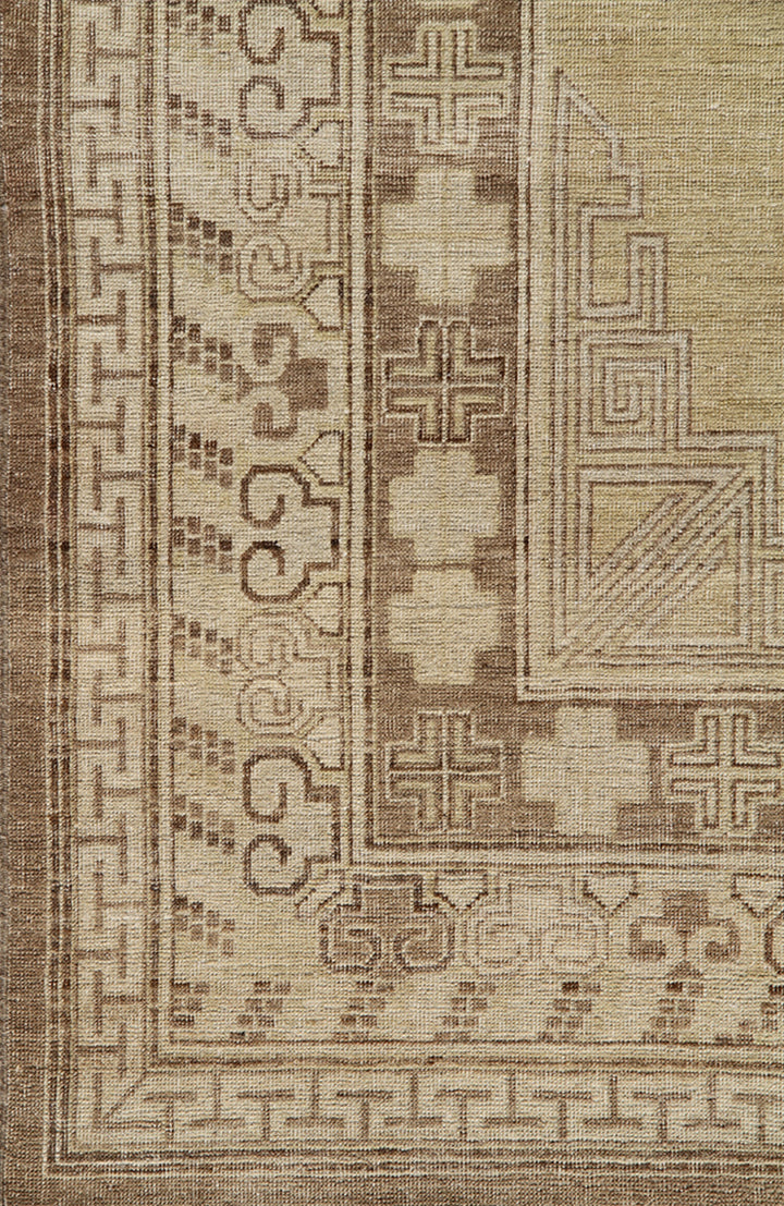 Ariana Samarkand Medallion Design Hand-Knotted Wool Area Rug