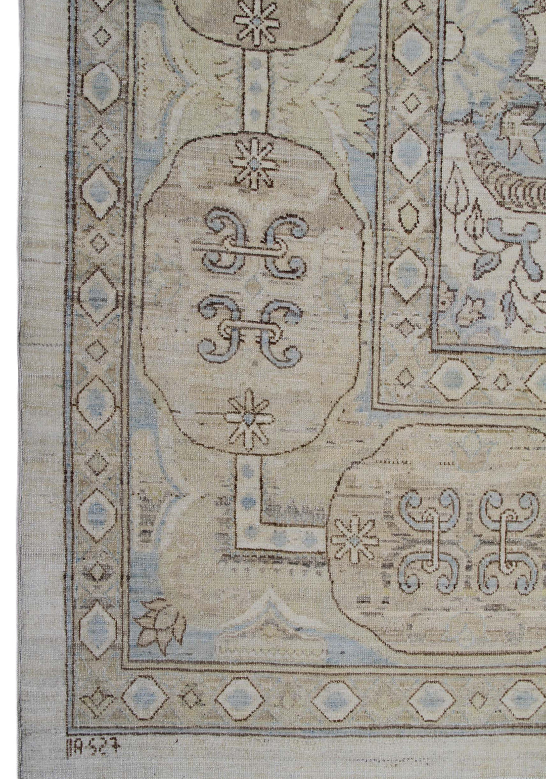 9'x12' Ariana Traditional Sultanabad Design Geometric Beige Blue Brown Rug