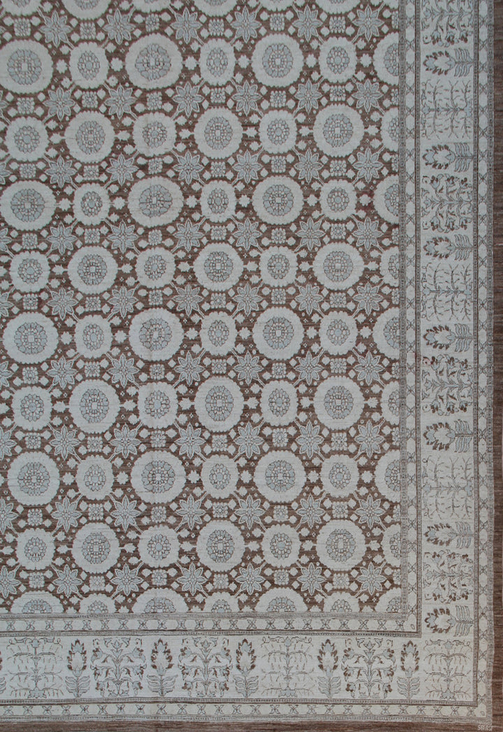 9'x12' Ariana Traditional Tabriz Design Rug – Brown & Ivory Haji Jalili Inspired Masterpiece