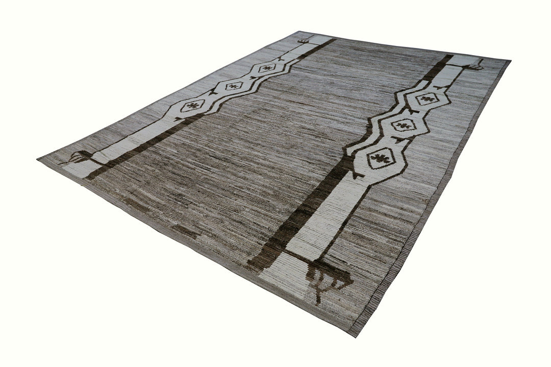 9'x12' Authentic Afghan Area Rug | Moroccan Style| Earthtone | Barchi Large Size Rug