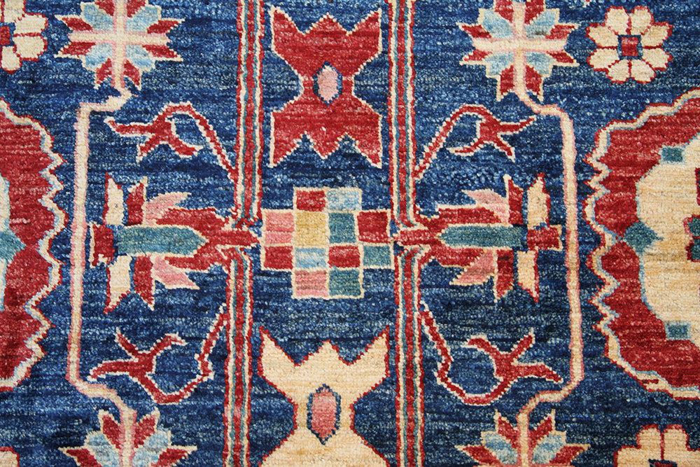 9'x12' Colorful Red & Blue | Caucasian Rug | Ariana Hazara Rug