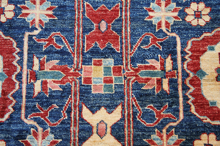 9'x12' Colorful Red & Blue | Caucasian Rug | Ariana Hazara Rug