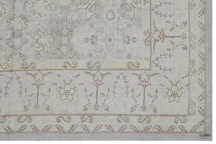 9'x12' fine large Tabriz design Ariana luxury rug in soft colors with wool and silk highlights
