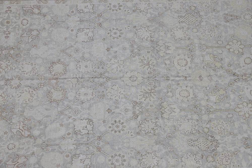 9'x12' fine large Tabriz design Ariana luxury rug in soft colors with wool and silk highlights