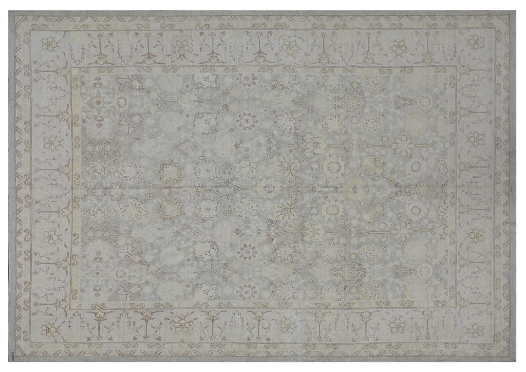 9'x12' fine large Tabriz design Ariana luxury rug in soft colors with wool and silk highlights