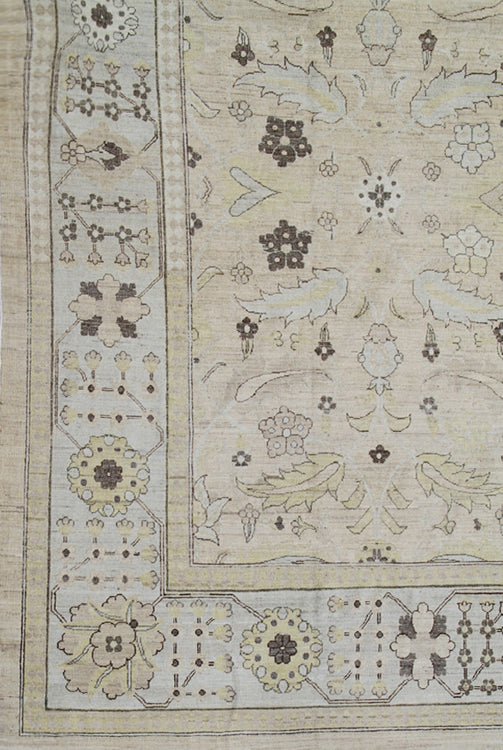 9'x12' Hand-Knotted Floral Persian Rug – Organic Wool Rug