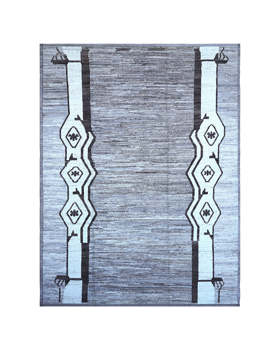 Rug with geometric pattern on a white background