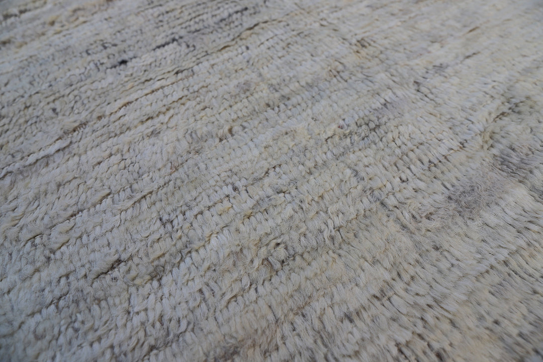 9'x12' Moroccan Style | Solid Ivory | Barchi Rug