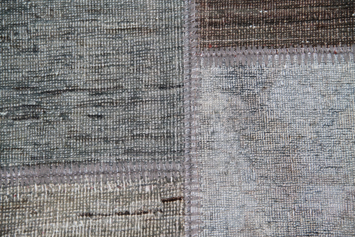 9'x12' Patchwork Rug | Gray & Blue | Ariana Patchwork Rug