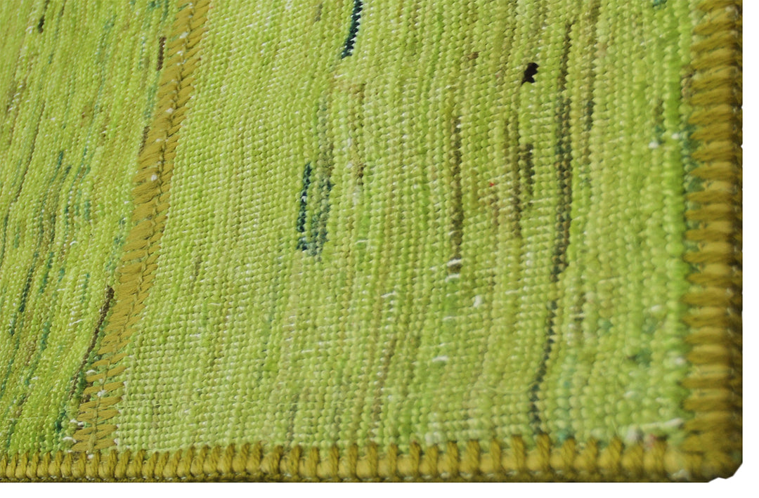 9'x12' Patchwork Rug | Lime Green Ariana Patchwork Overdyed Rug