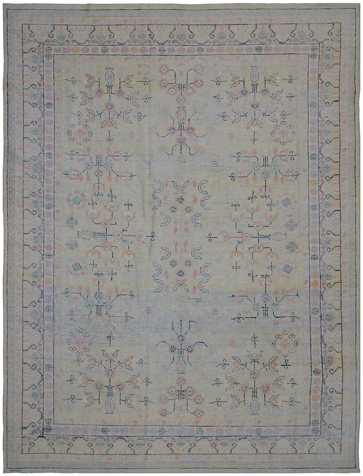 9'x12' Vintage Style Rug | Samarkand Rug |Wool Area Rug