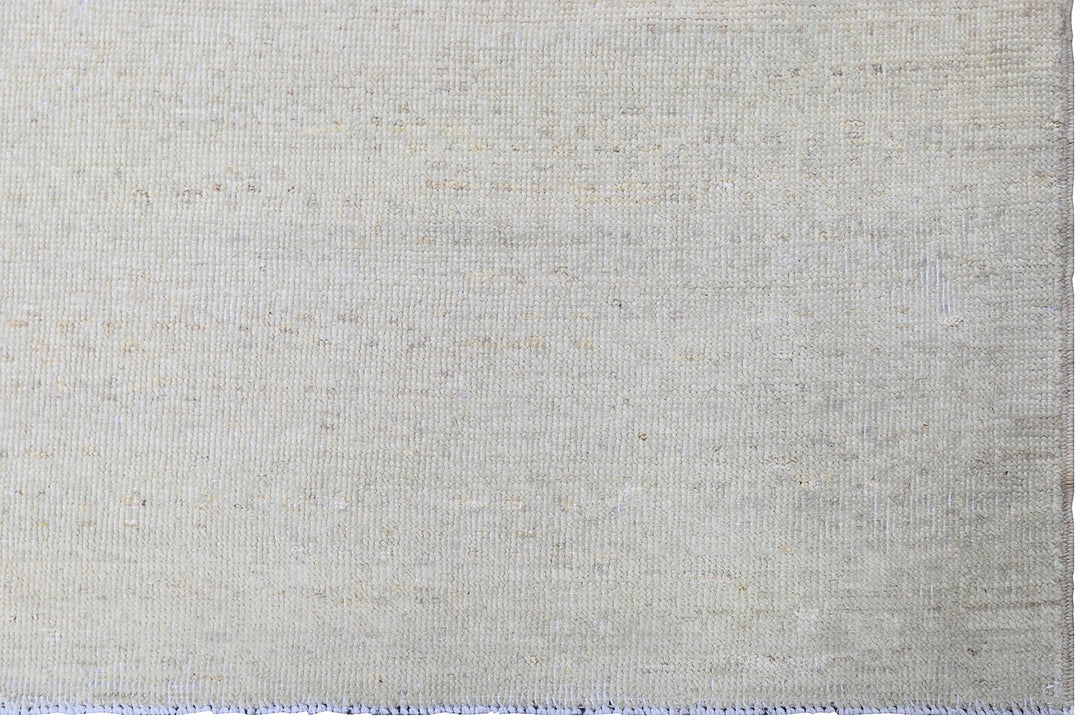 9'x12' Wool Area Rug | Pale Color | Ariana Geometric Design Off White Ivory Rug