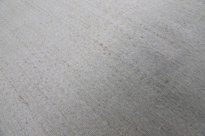 9'x12' Wool Area Rug | Pale Color | Ariana Geometric Design Off White Ivory Rug