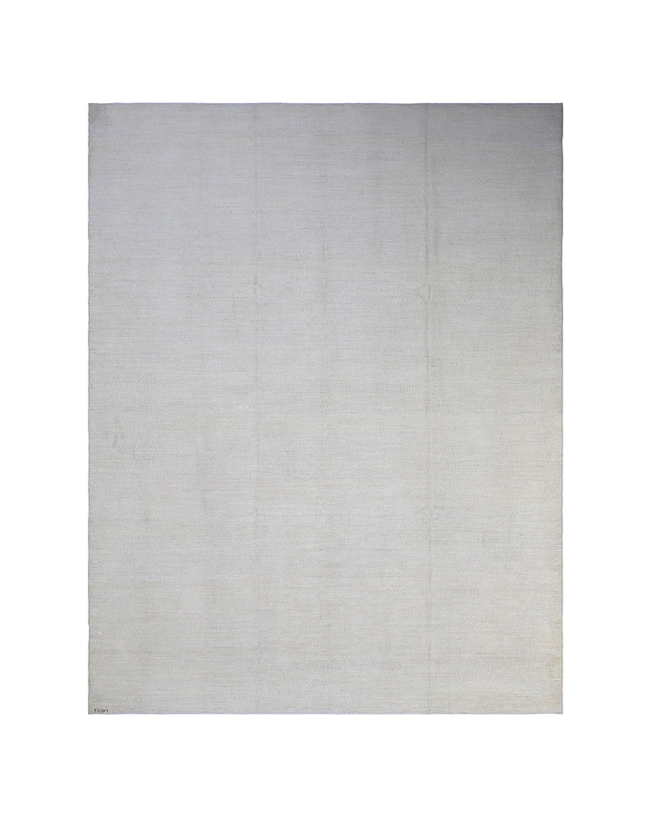 9'x12' Wool Area Rug | Pale Color | Ariana Geometric Design Off White Ivory Rug